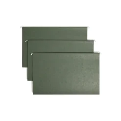 Smead Hanging File Folders, 1/3-Cut Adjustable Tab, Legal Size, Standard Green, 25/Box (64135) Online