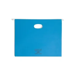 Smead Hanging File Folders, 1/5-Cut Adjustable Tab, Letter Size, 2" Expansion, Sky Blue, 25/Box (64250) Clearance