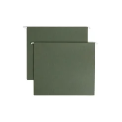 Smead Hanging File Folders with Box Bottom, 2" Expansion, Letter Size, Standard Green, 25/Box (64259) New