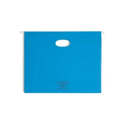 Smead Hanging File Folders, 1/5-Cut Adjustable Tab, Letter Size, 3" Expansion, Sky Blue, 25/Box (64270) Clearance