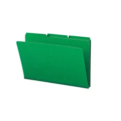 Smead Heavy Duty File Folders, 3 Tab, Legal-Size, Green, 25/Box (22546) Online