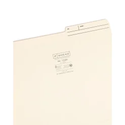 Smead Heavy Duty Reinforced File Folder, 2/5 Tab, Right Position (Printed Tabs) Letter Size, Manila, 100/Box (10388) Outlet