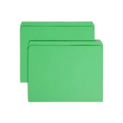 Smead Heavy Duty Reinforced File Folder, Straight Cut, Letter Size, Green, 100/Box (12110) Discount