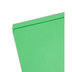 Smead Heavy Duty Reinforced File Folder, Straight Cut, Letter Size, Green, 100/Box (12110) Discount