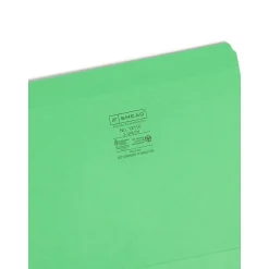 Smead Heavy Duty Reinforced File Folder, Straight Cut, Letter Size, Green, 100/Box (12110) Discount