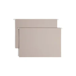 Smead Heavy Duty TUFF Hanging File Folders with Easy Slide™ Tab, 1/3 Cut, Legal Size, Steel Gray, 18/Box (64340) Hot