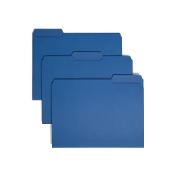 Smead Interior File Folder, 1/3-Cut Tab, Letter Size, Navy, 100/Box (10279) Best
