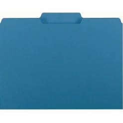 Smead Interior File Folder, 3 Tab, Letter Size, Sky Blue, 100/BX (10287) New