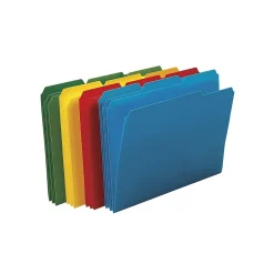 Smead Poly File Folder, 1/3-Cut- Tab Letter Size, Assorted Colors, 24/Box (10500) Best