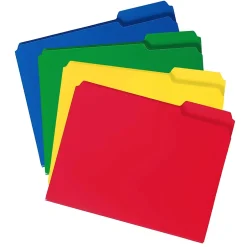 Smead Poly File Folder, 1/3-Cut- Tab Letter Size, Assorted Colors, 24/Box (10500) Best