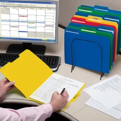 Smead Poly File Folder, 1/3-Cut- Tab Letter Size, Assorted Colors, 24/Box (10500) Best