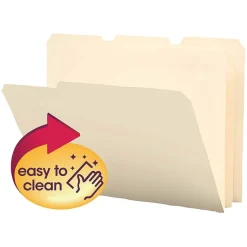 Smead Poly File Folder, 1/3-Cut Tab, Letter Size, Manila, 12 per Pack (10510) New