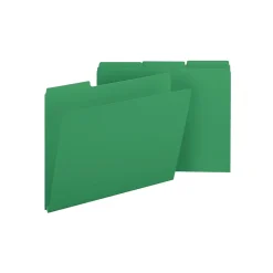 Smead Pressboard File Folders, 1/3-Cut Tab, 1" Expansion, Letter Size, Green, 25/Box (21546) Sale
