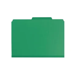 Smead Pressboard File Folders, 1/3-Cut Tab, 1" Expansion, Letter Size, Green, 25/Box (21546) Sale