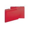 Smead Pressboard File Folders, 1/3-Cut Tab, 1" Expansion, Letter Size, Bright Red, 25/Box (21538) Hot
