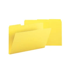 Smead Pressboard File Folder, 1/3-Cut Tab, 1" Expansion, Legal Size, Yellow, 25/Box (22562) Sale