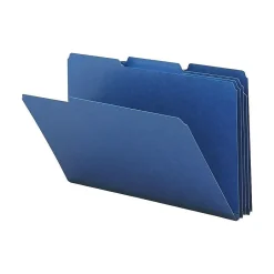 Smead Pressboard File Folder, 1/3-Cut Tab, 1" Expansion, Legal Size, Dark Blue, 25 per Box (22541) Best
