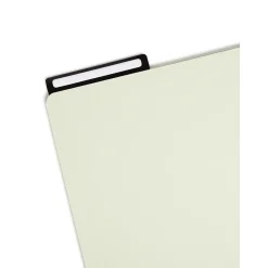 Smead Pressboard File Folder, 1/3-Cut Tab Flat Metal, 1" Expansion, Letter Size, Gray/Green, 25 per Box (13430) Hot