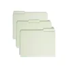 Smead Pressboard File Folder, 1/3-Cut Tab, 2" Expansion, Letter Size, Gray/Green, 25/Box (13234) Clearance