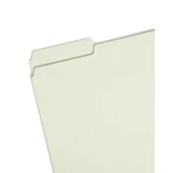 Smead Pressboard File Folder, 1/3-Cut Tab, 2" Expansion, Letter Size, Gray/Green, 25/Box (13234) Clearance