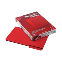 Smead Pressboard File Folder, 1/3-Cut Tab, 1" Expansion, Legal Size, Bright Red, 25 per Box (22538) New