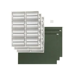 Smead ProTab 100% Recycled Hanging File Folder, 3-Tab, Letter Size, Standard Green, 20/Box (64195) New