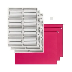 Smead Protab 10% Recycled Hanging File Folder, 3-Tab, Letter Size, Red, 20/Box (64197) Outlet