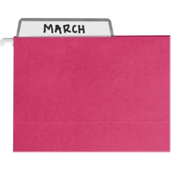 Smead Protab 10% Recycled Hanging File Folder, 3-Tab, Letter Size, Red, 20/Box (64197) Outlet