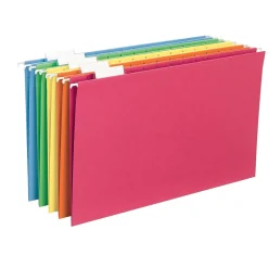 Smead Recycled Hanging File Folder, 5-Tab Tab, Legal Size, Assorted Colors, 25/BX (64159) Outlet