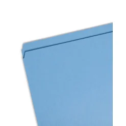 Smead Reinforced File Folder, Straight Cut, Legal Size, Blue, 100/Box (17010) Sale