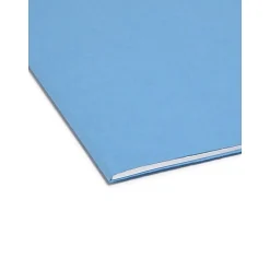 Smead Reinforced File Folder, Straight Cut, Legal Size, Blue, 100/Box (17010) Sale