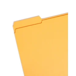 Smead Reinforced File Folder, 3 Tab, Letter Size, , 100/Box (12234) Goldenrod Best