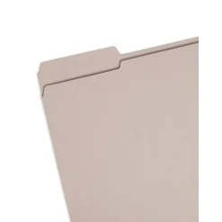 Smead Reinforced File Folder, 3 Tab, Letter Size, Gray, 100/Box (12334) Hot
