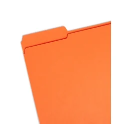 Smead Reinforced File Folder, 3 Tab, Letter Size, Orange, 100/Bx (12534) Discount
