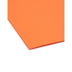 Smead Reinforced File Folder, 3 Tab, Letter Size, Orange, 100/Bx (12534) Discount