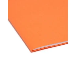 Smead Reinforced File Folder, 3 Tab, Letter Size, Orange, 100/Bx (12534) Discount