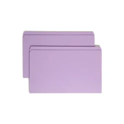 Smead Reinforced Straight Cut Colored File Folders, Legal, Lavender, 100/Box (17410) Discount
