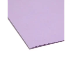 Smead Reinforced Straight Cut Colored File Folders, Legal, Lavender, 100/Box (17410) Discount