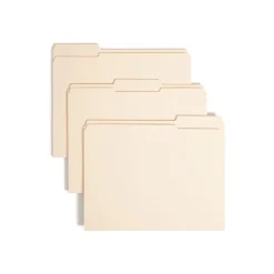 Smead Reinforced 3-Tab File Folders, Letter Size, Manila, 100/Box (10434) Discount