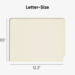Smead Shelf-Master Recycled End Tab File Folder, Straight Cut, Letter Size, Manila, 100/Box (24111) Sale