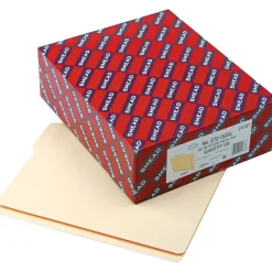 Smead SHELF-MASTER® Reinforced End Tab File Folder, Straight Cut, Letter Size, Manila, 100/Box (24137) Hot