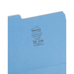 Smead SuperTab File Folder, Oversized 1/3-Cut Tab, Letter Size, , 100/Box (11986) Blue Discount