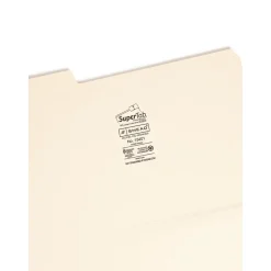 Smead SuperTab Heavyweight File Folder, Oversized 1/3-Cut Tab, Legal, Manila (15401) Clearance