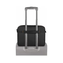 Solo ACE Laptop Briefcase, Black/Orange Polyester (UBN106-4)