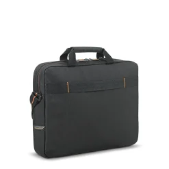 Solo New York Ace Slim 15.6" Laptop Briefcase, Black/Orange Polyester (UBN101-4)