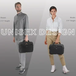 Solo New York Ace Slim 15.6" Laptop Briefcase, Black/Orange Polyester (UBN101-4)