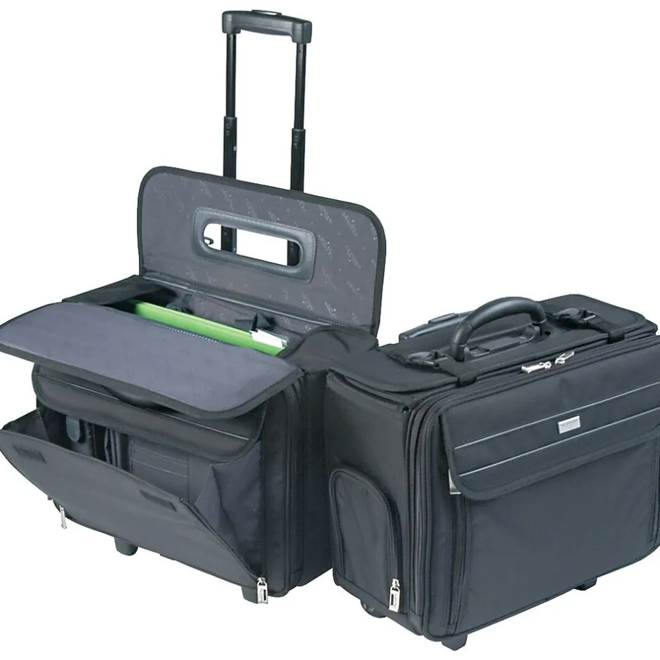 Solo New York Ballistic Nylon Rolling Laptop/Catalog Case with File Hanger, 16"