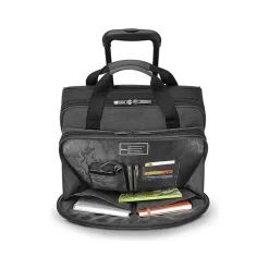 Solo New York Bryant Polyester Briefcase, Laptop Compatible, Rolling, TSA Checkpoint Friendly, Gray (PT138-4/10)