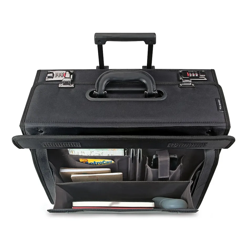 Solo New York Classic Laptop Rolling Briefcase, Black Polyester (PV78-4)