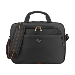 Solo New York Everyday Laptop Briefcase, Black/Orange Polyester (UBN106-4)